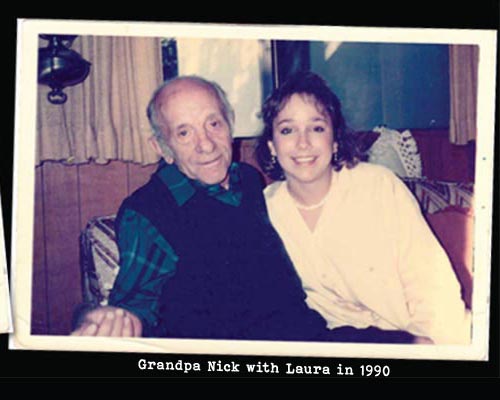 Grandpa Nick with Laura in 1990